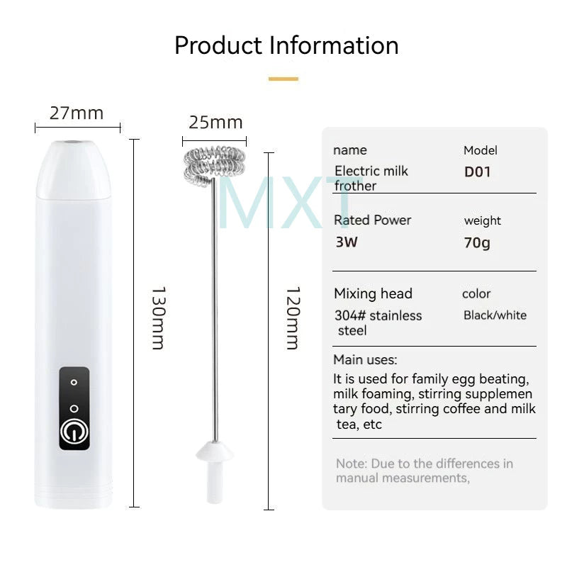 MILK COFFEE FROTHER USB RECHARGEABLE