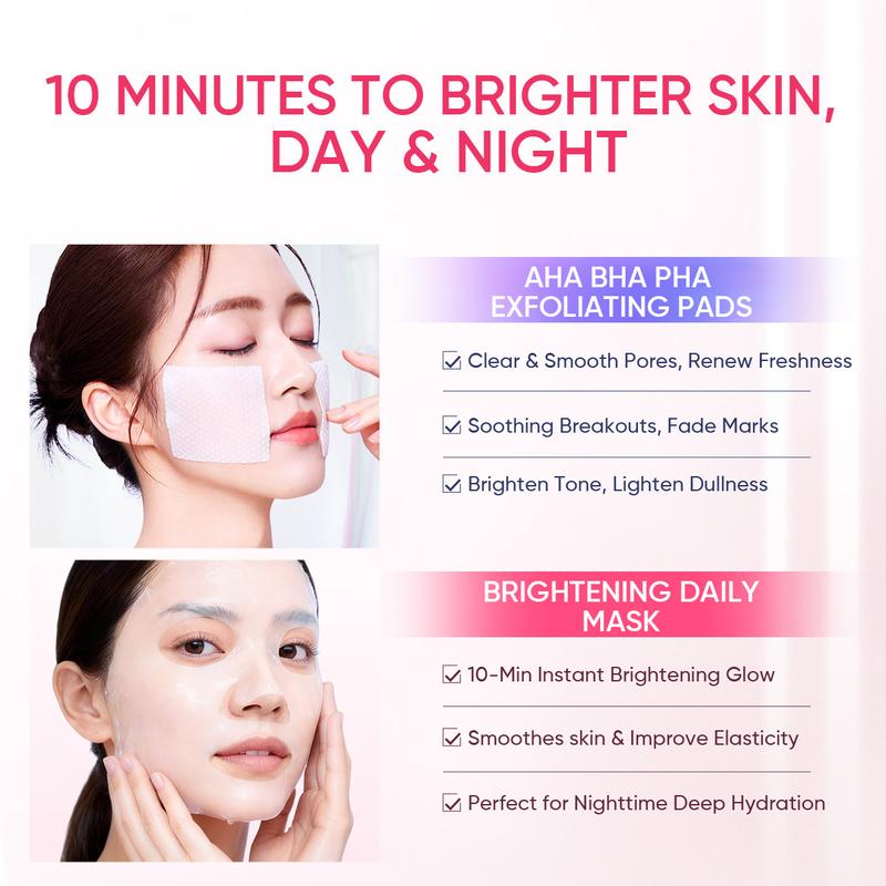 SKINTIFIC 2-IN-1  GLOW MASK & TONER PADS