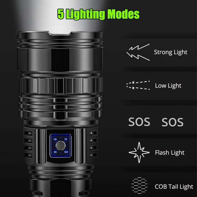 1000W LED FLASHLIGHT RECHARGEABLE