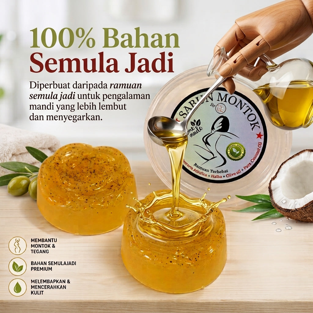SABUN MONTOK HERBA SEMULAJADI 100% – HALAL