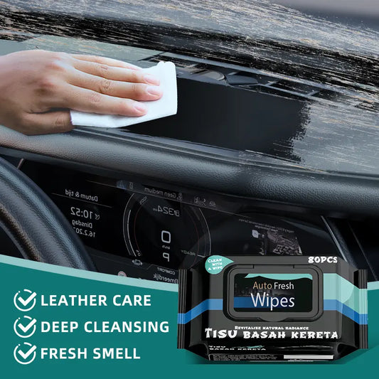 【80Pcs】Multipurpose Car Wipes