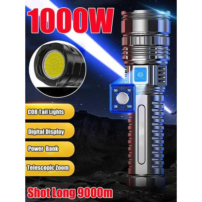 1000W LED FLASHLIGHT RECHARGEABLE