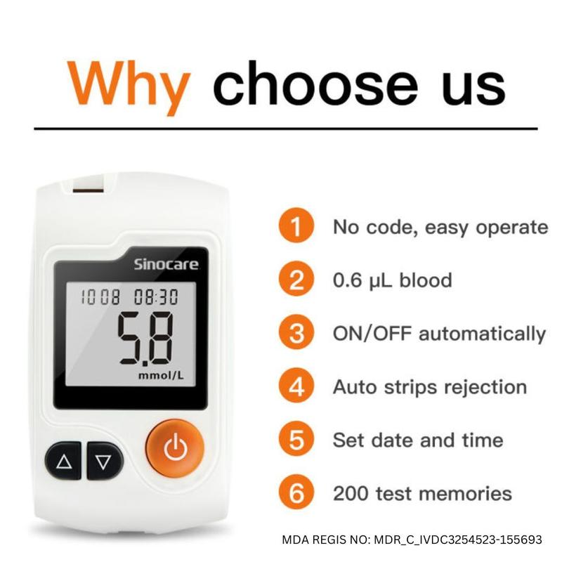 SINOCARE GA-3 BLOOD GLUCOSE METER