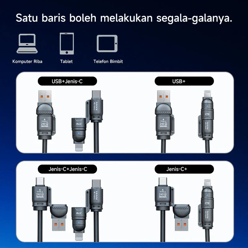 NIUMO KABEL PENGECAS 4-IN-1
