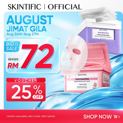 SKINTIFIC 2-IN-1  GLOW MASK & TONER PADS