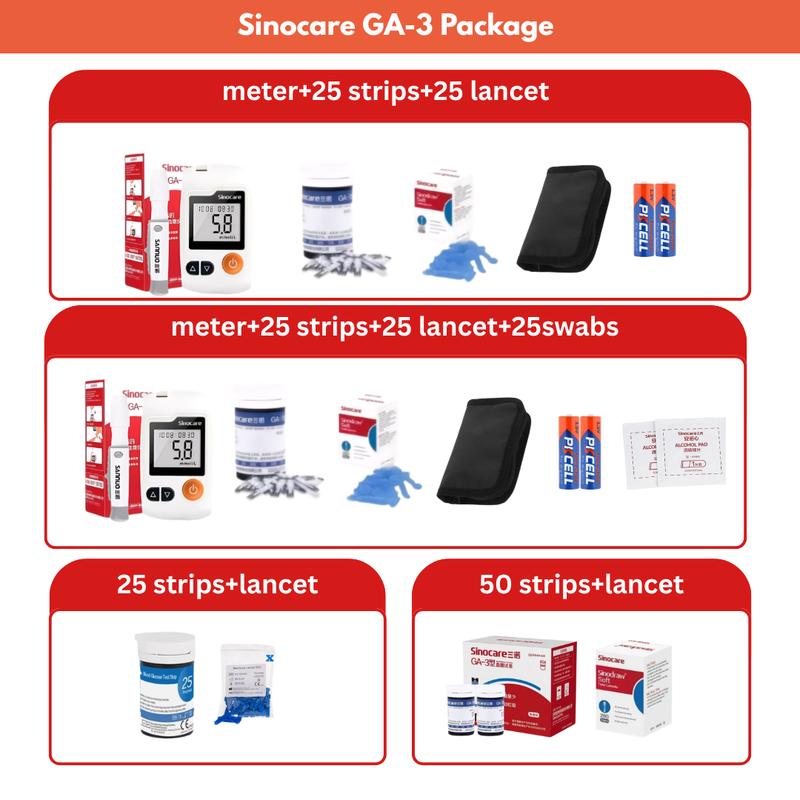 SINOCARE GA-3 BLOOD GLUCOSE METER