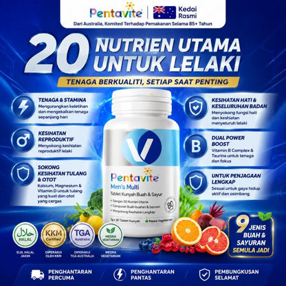 PENTAVITE MEN MULTIVITAMIN[LULUS KKM]