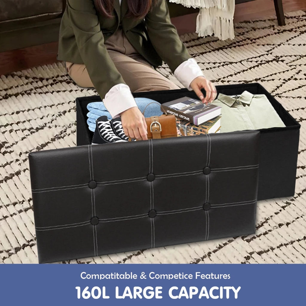 160L FOLDABLE STORAGE BENCH