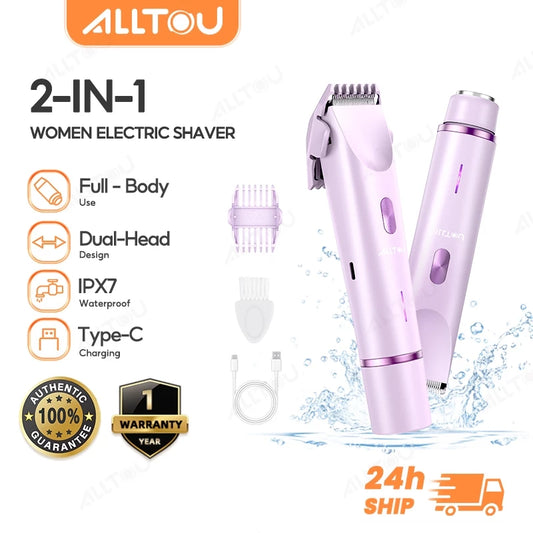ALLTOU Women Electric Shaver 2 In 1
